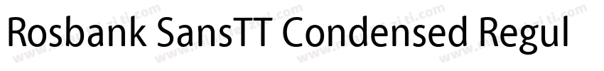 Rosbank SansTT Condensed Regular字体转换